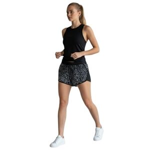 Under Armour Black and White Patterned Women's Athletic Shorts Medium Sportswear